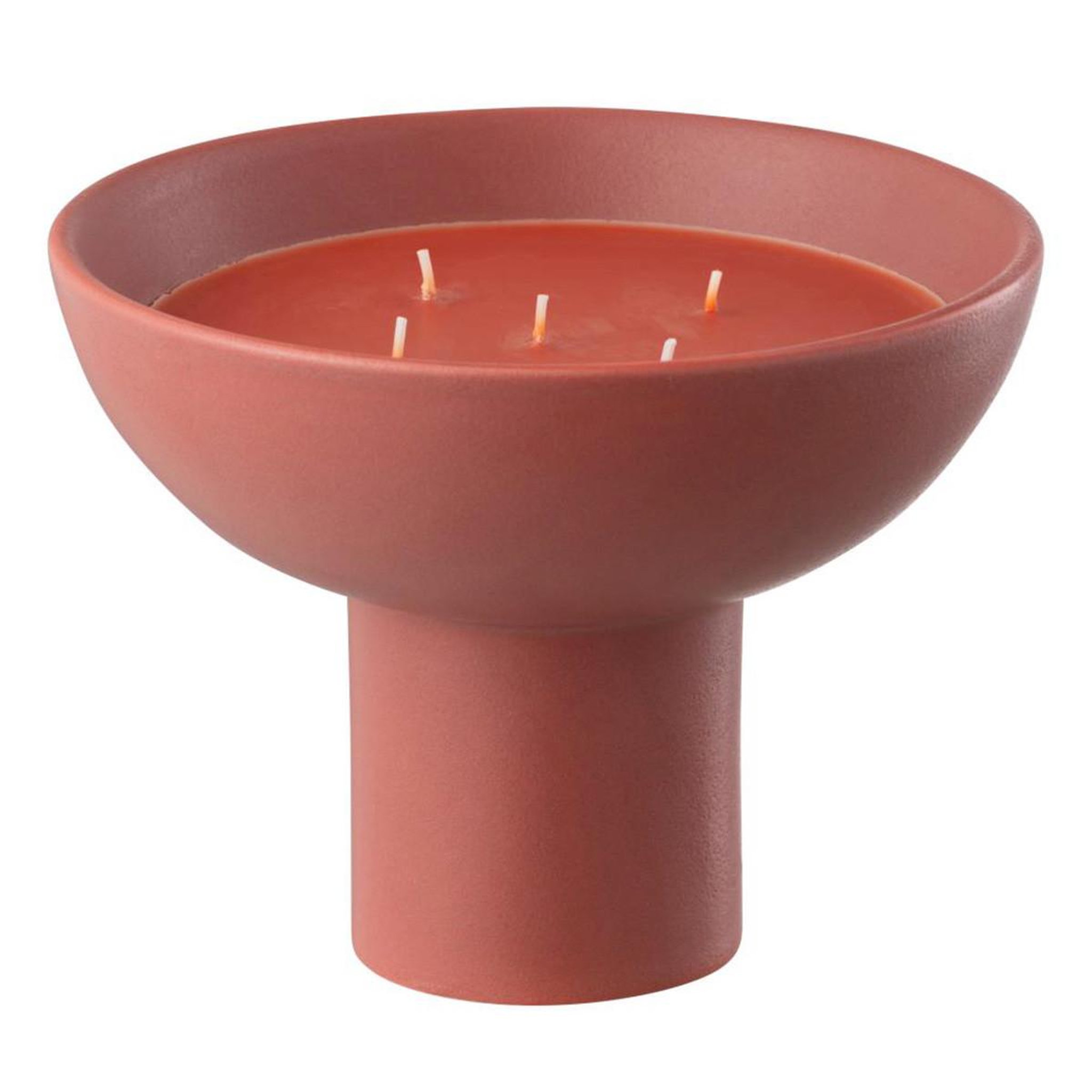 J-LINE Bougie parfumée en céramique  tasse  20cm incense rouge