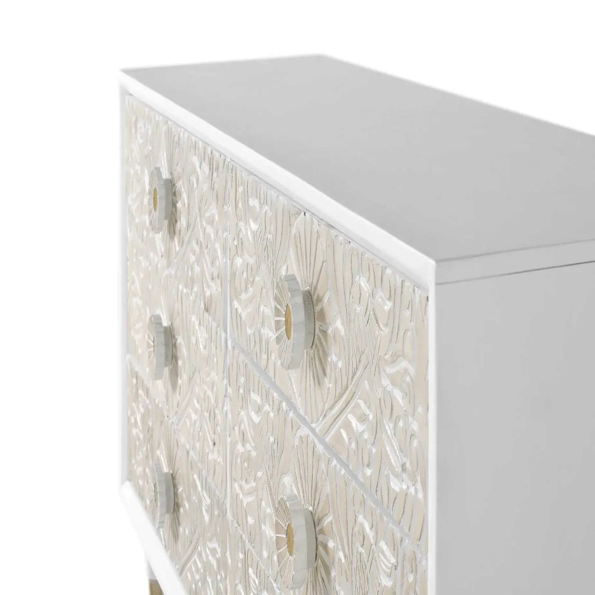 Voir la diapositive 3 : GINER Y COLOMER SL Commode en bois de manguier 170 cm style méditerranéen moderne