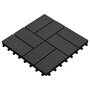 Voir la diapositive 3 : VIDAXL Carreau de terrasse 11 pcs WPC 30 x 30 cm 1 m^2 Noir
