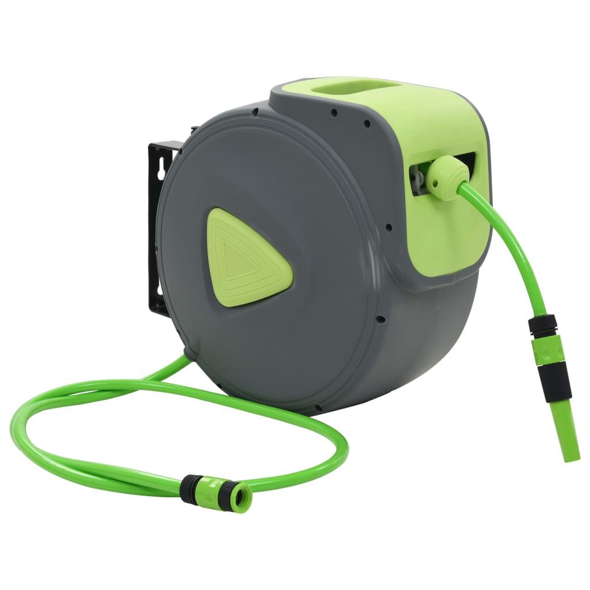 Voir la diapositive 1 : VIDAXL Enrouleur tuyau d'eau retractable automatique fixe mur 30+2 m