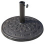 Voir la diapositive 4 : OUTSUNNY Pied de parasol base de lestage parasol rond résine imitation fonte motif rosace Ø 49 cm poids net 12 Kg bronze