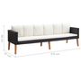 Voir la diapositive 6 : VIDAXL Canape de jardin a 3 places avec coussins Resine tressee Noir