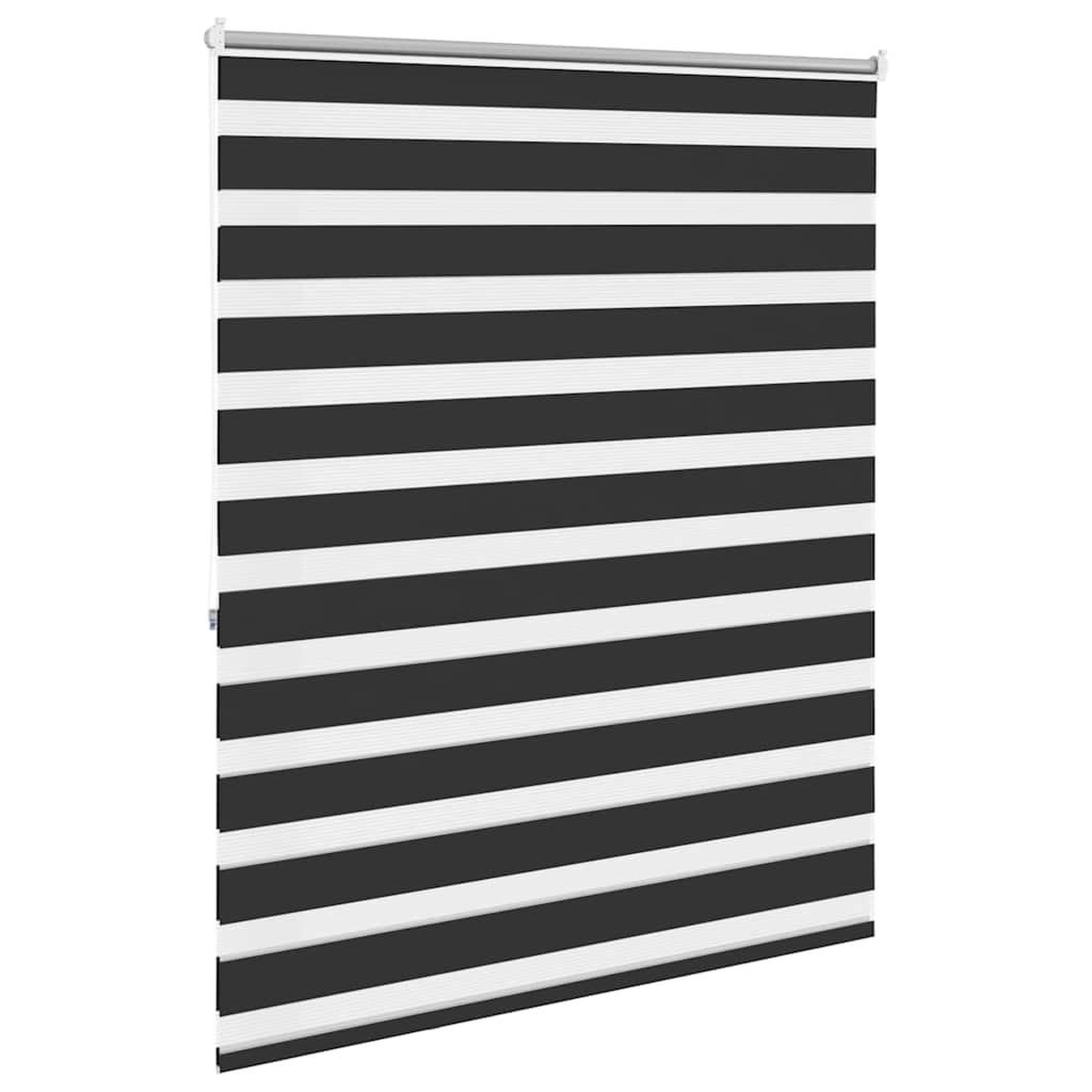 Voir la diapositive 4 : VIDAXL Store venitien zebre 120,9 x 175 cm, largeur du tissu 116,7 cm, noir