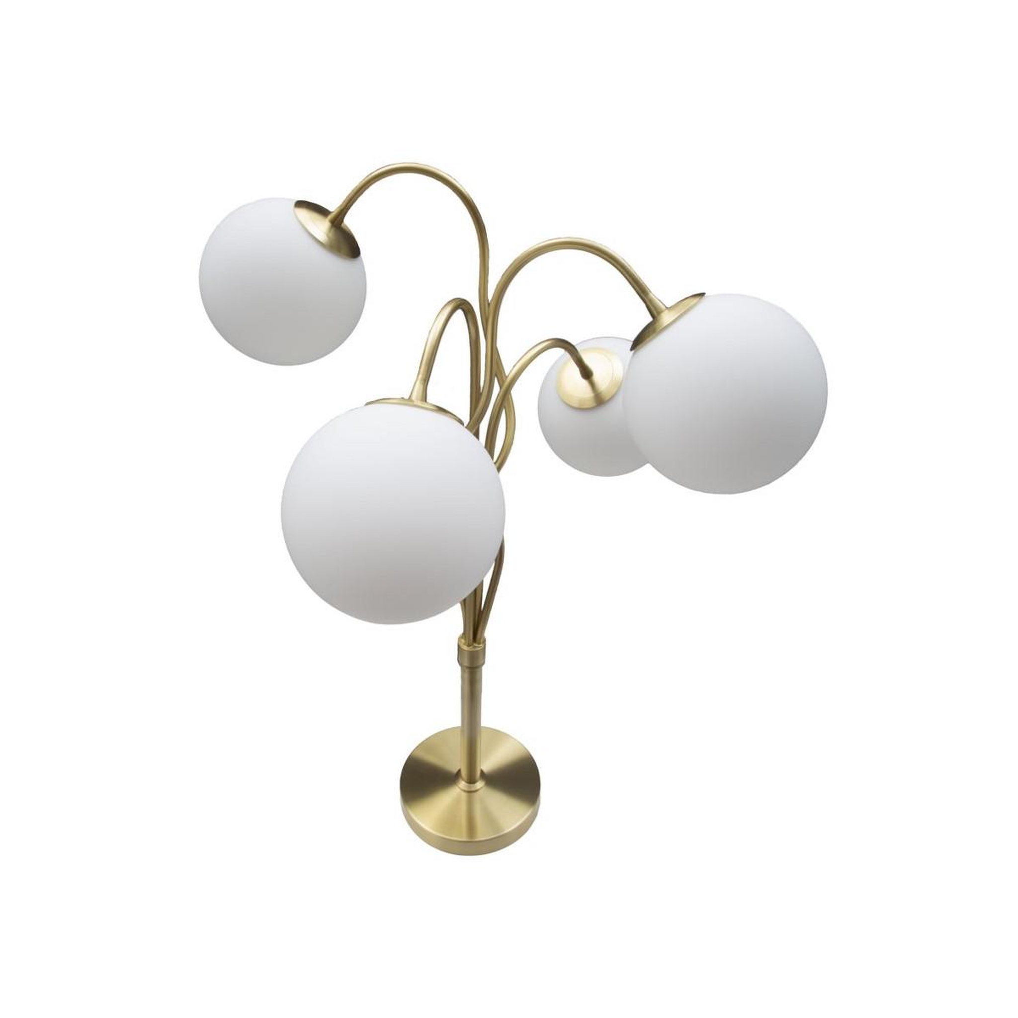 Voir la diapositive 6 : Paris Prix Lampe à poser design 4 sphères  glamy  74cm blanc & or