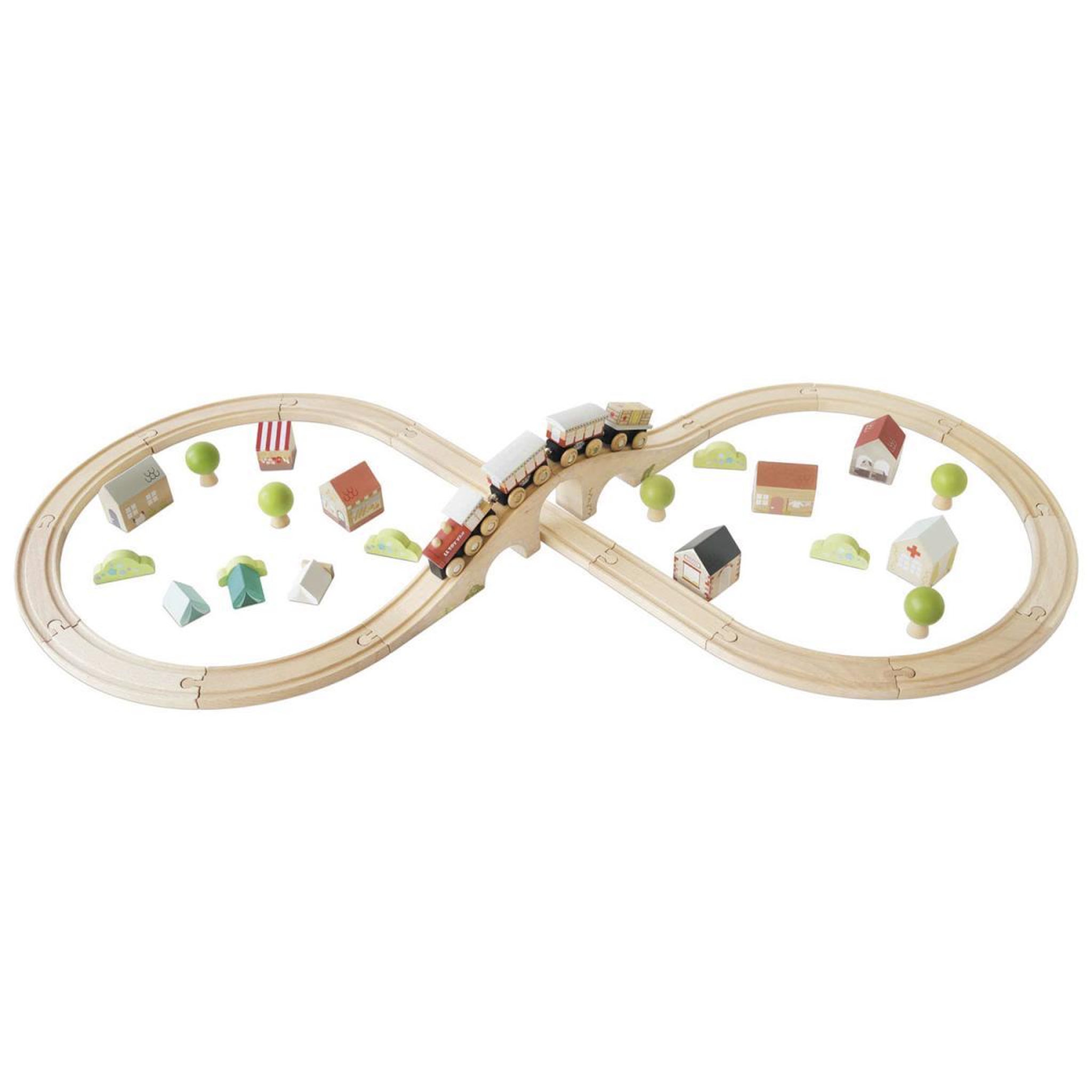 Voir la diapositive 1 : Le Toy Van Circuit de train - Figure en 8 - en bois