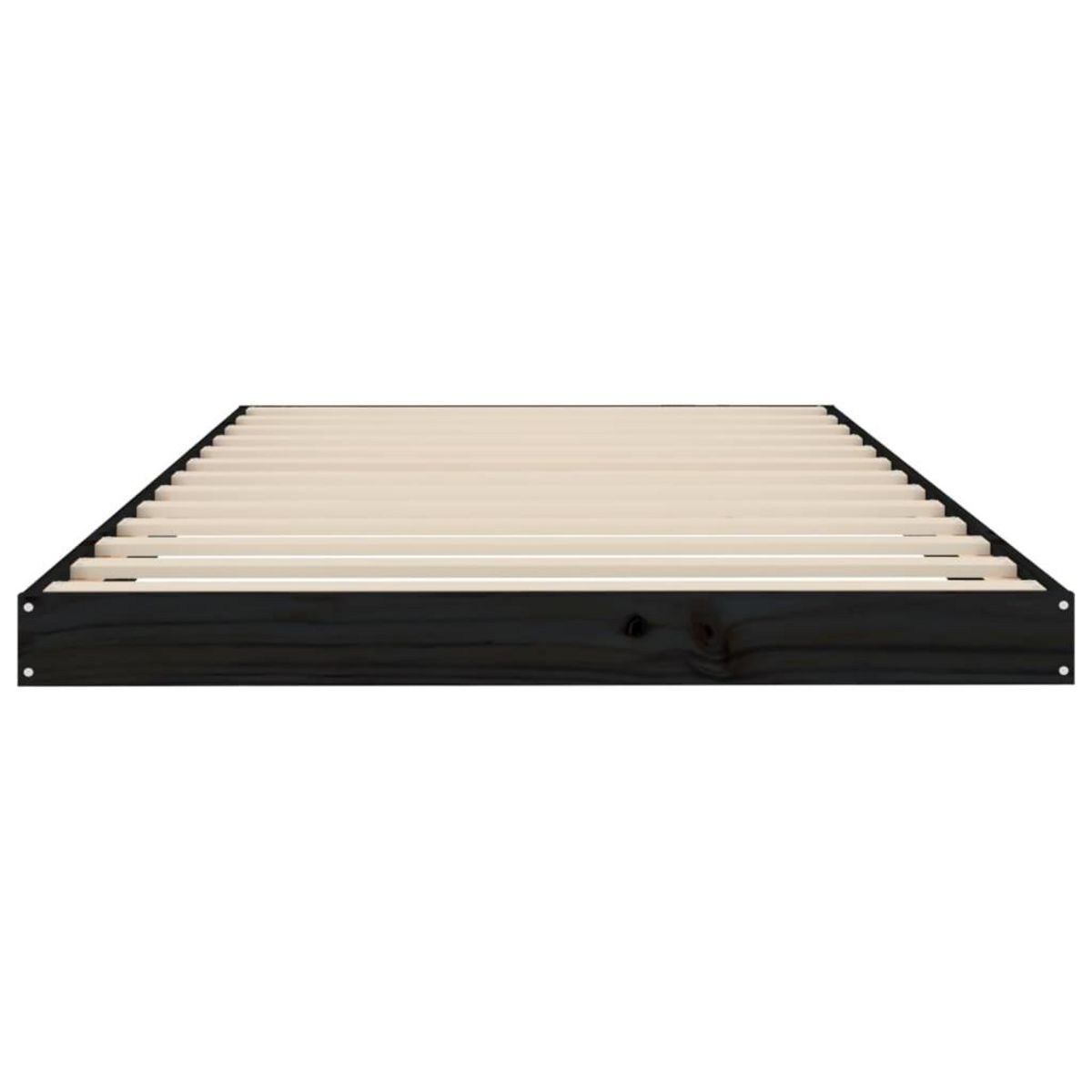 VIDAXL Cadre de lit sans matelas noir 100x200 cm bois massif de pin