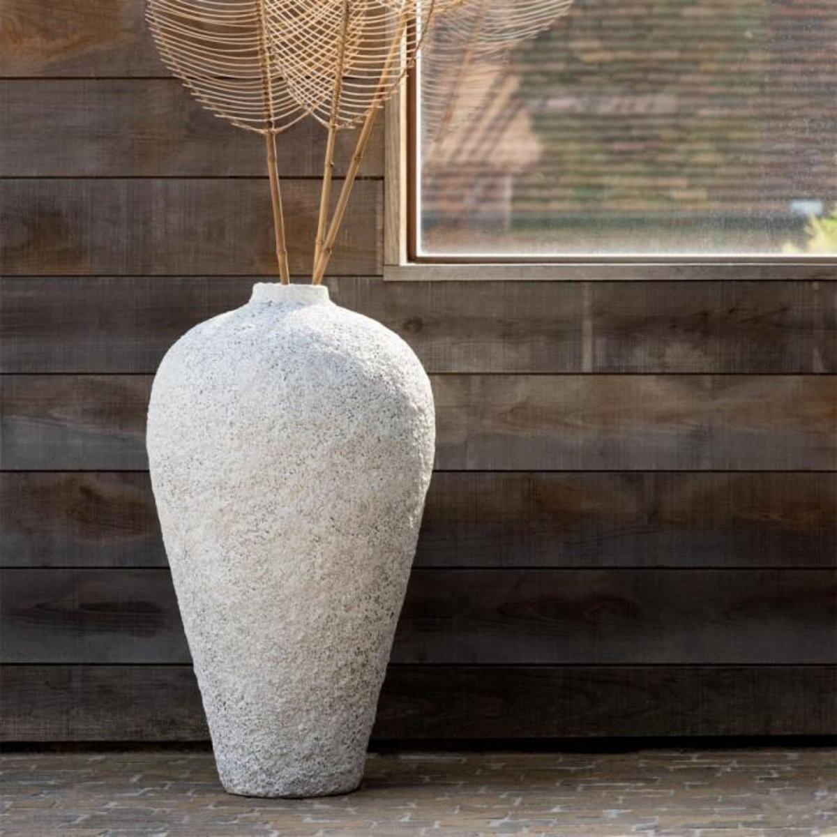 Paris Prix Vase Pot Antique en Ciment  Mack  100cm Blanc