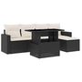 Voir la diapositive 2 : VIDAXL Salon de jardin 6 pcs avec coussins noir resine tressee