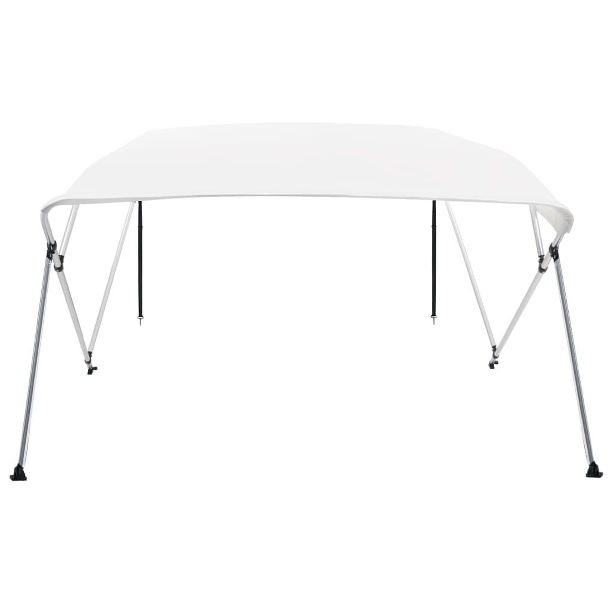Voir la diapositive 2 : VIDAXL Auvent bimini a 4 arceaux Blanc 243x210x137 cm