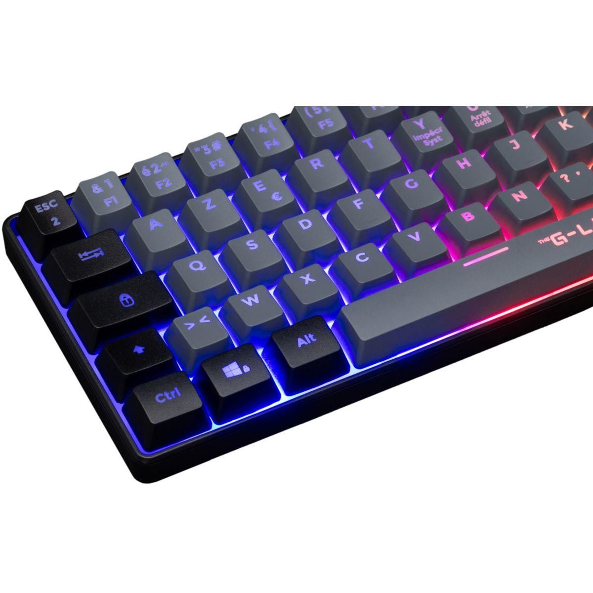 THE G-LAB Clavier gamer KEYZ HYDRO FR GRIS/NOIR