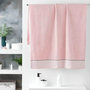 Voir la diapositive 2 : Paris Prix Drap de Bain Jacquard  Belina  90x150cm Rose