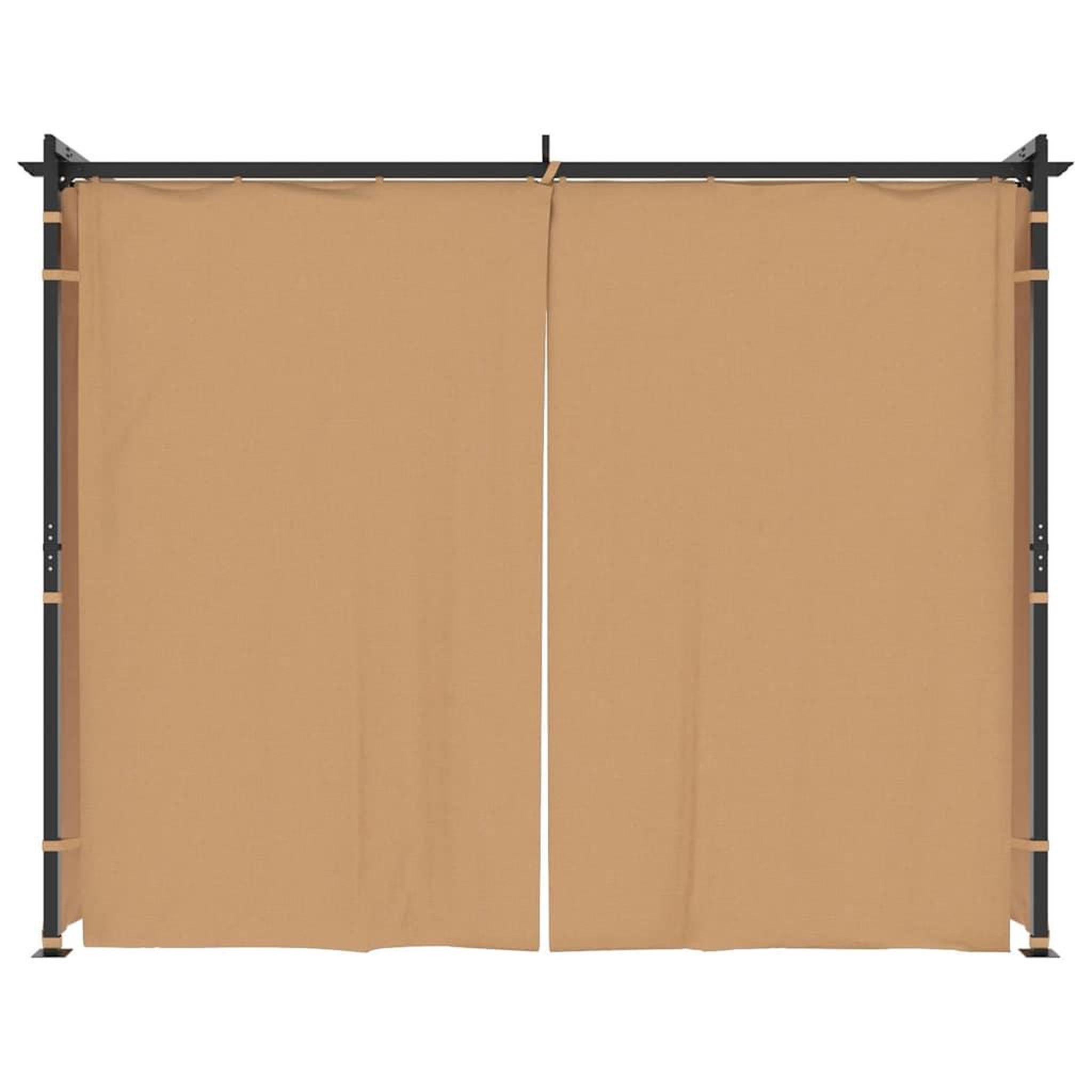 Voir la diapositive 3 : VIDAXL Tonnelle avec rideaux 3x3 m Taupe Acier