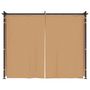 Voir la diapositive 3 : VIDAXL Tonnelle avec rideaux 3x3 m Taupe Acier