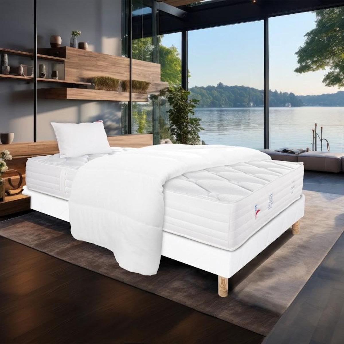 LUXURY LITERIE Ensemble literie mousse, Patriote Ferme, Blanc