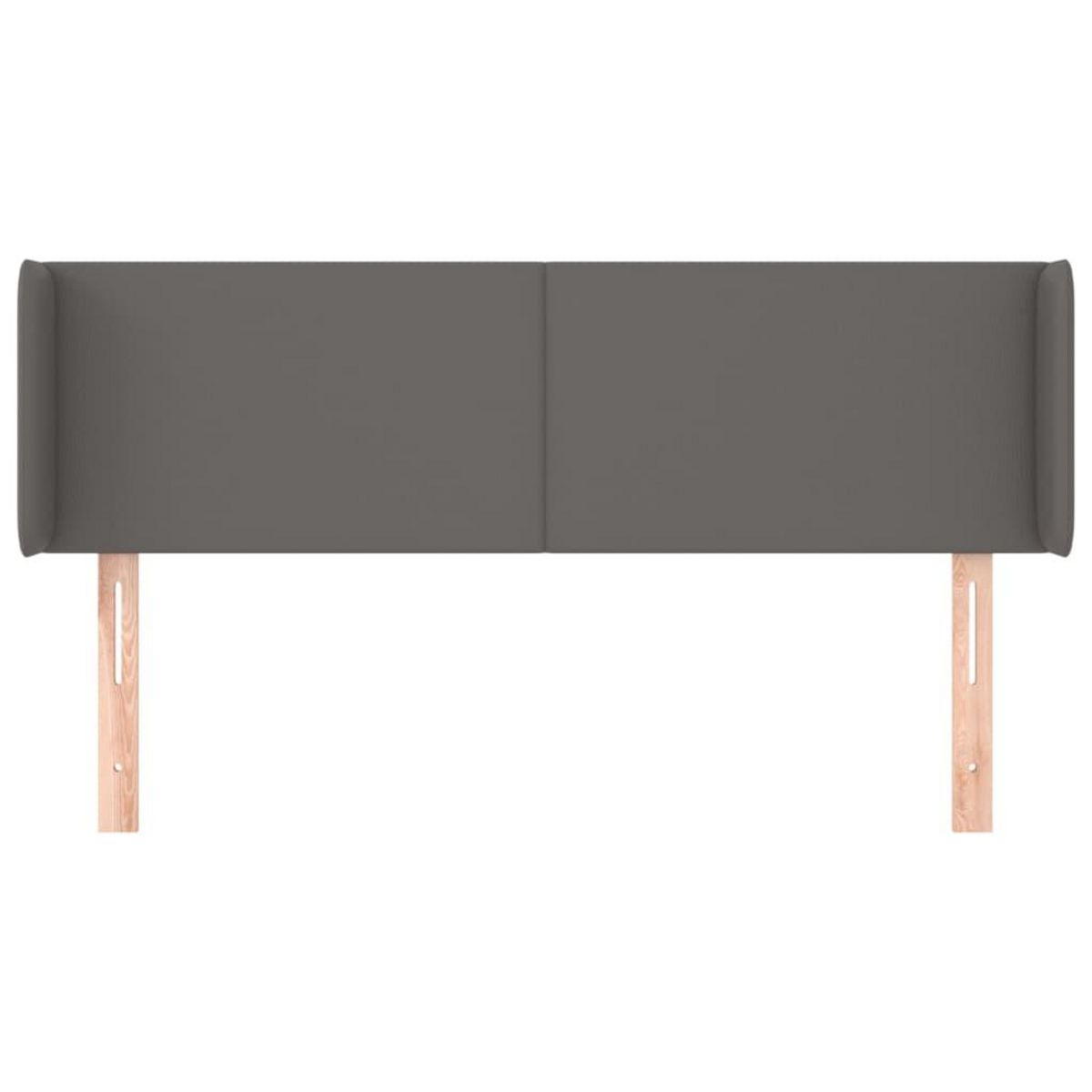 VIDAXL Tete de lit avec oreilles Gris 147x16x78/88 cm Similicuir