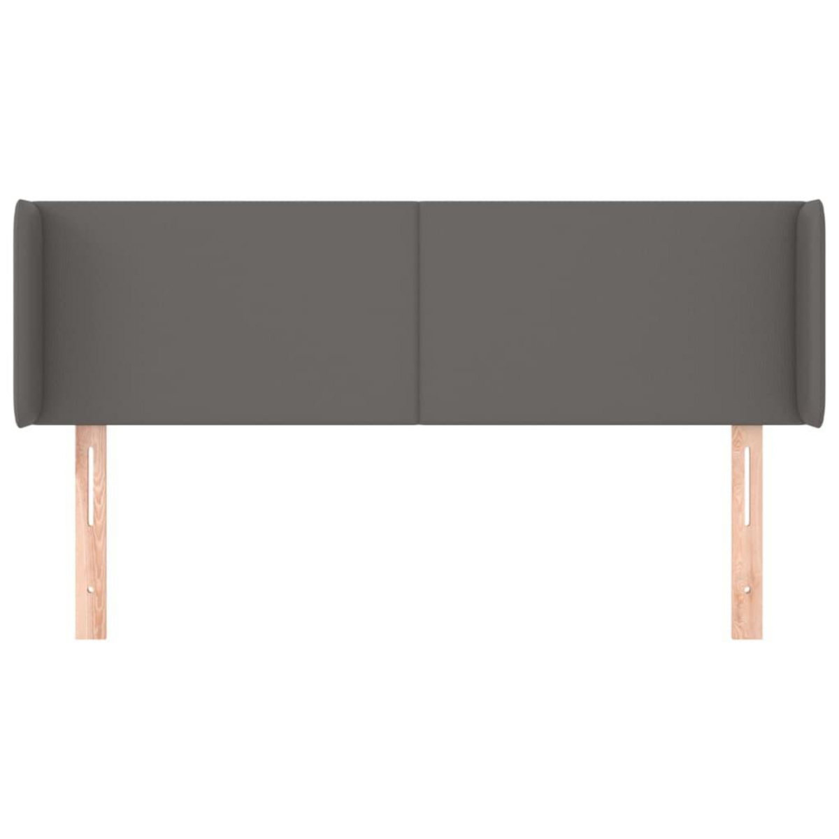 VIDAXL Tete de lit avec oreilles Gris 147x16x78/88 cm Similicuir