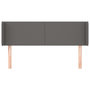Voir la diapositive 3 : VIDAXL Tete de lit avec oreilles Gris 147x16x78/88 cm Similicuir