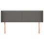 Voir la diapositive 3 : VIDAXL Tete de lit avec oreilles Gris 147x16x78/88 cm Similicuir