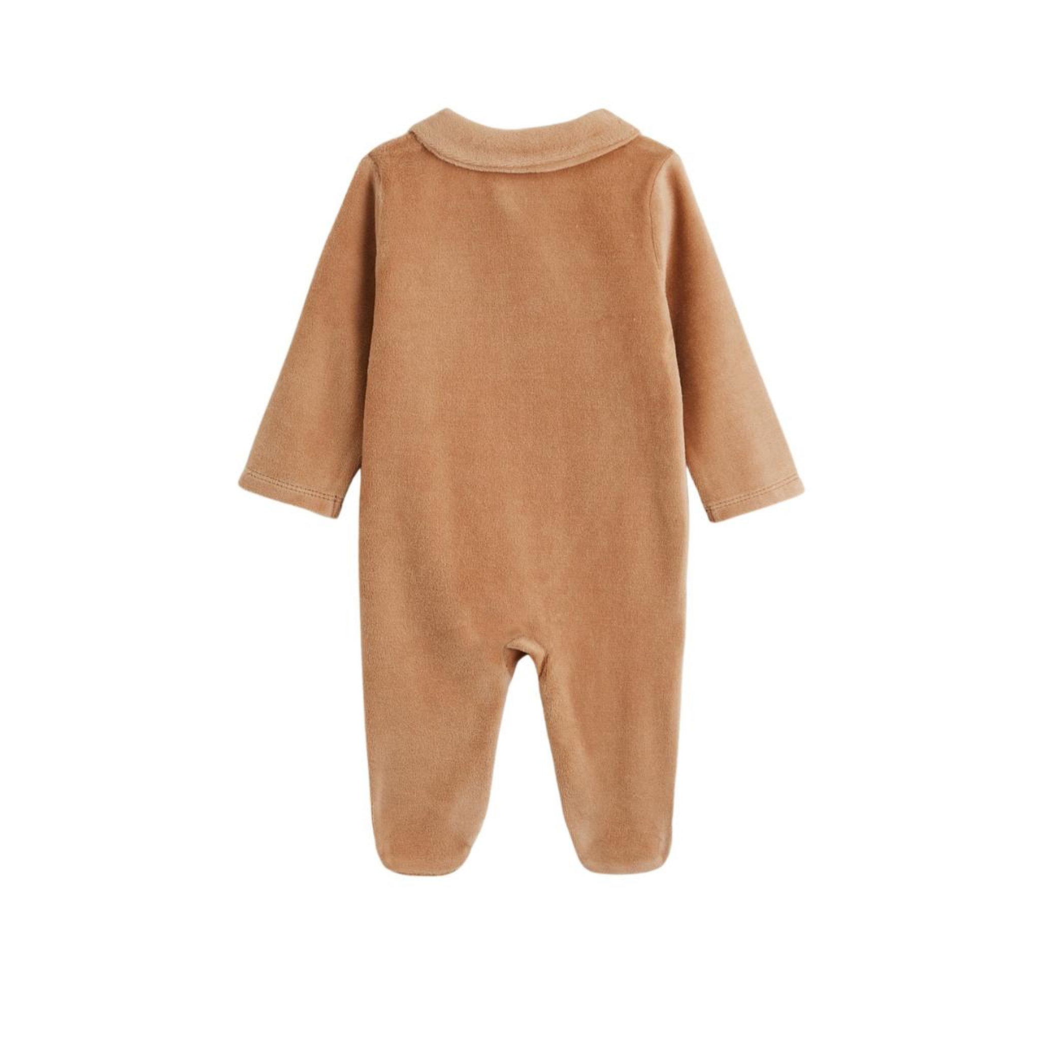 Voir la diapositive 2 : PETIT BEGUIN Pyjama bébé en velours côtelé caramel