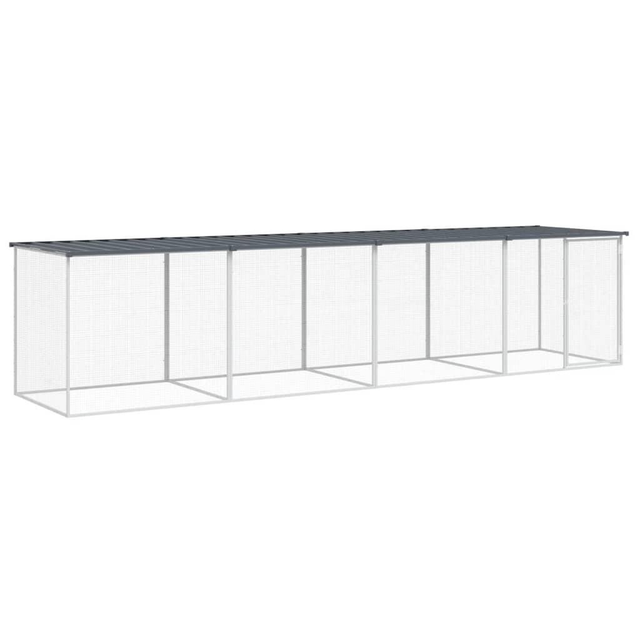 Voir la diapositive 2 : VIDAXL Poulailler avec toit anthracite 403x98x90 cm acier galvanise