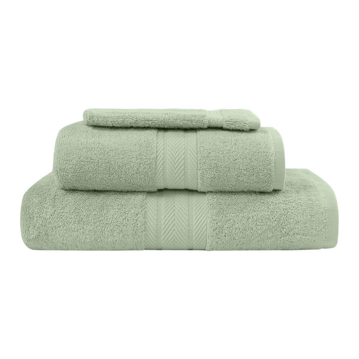 Sensei Maison Ensemble de bain 3 pièces (1 drap de bain + 1 serviette de toilette + 1 gant) LUXURY