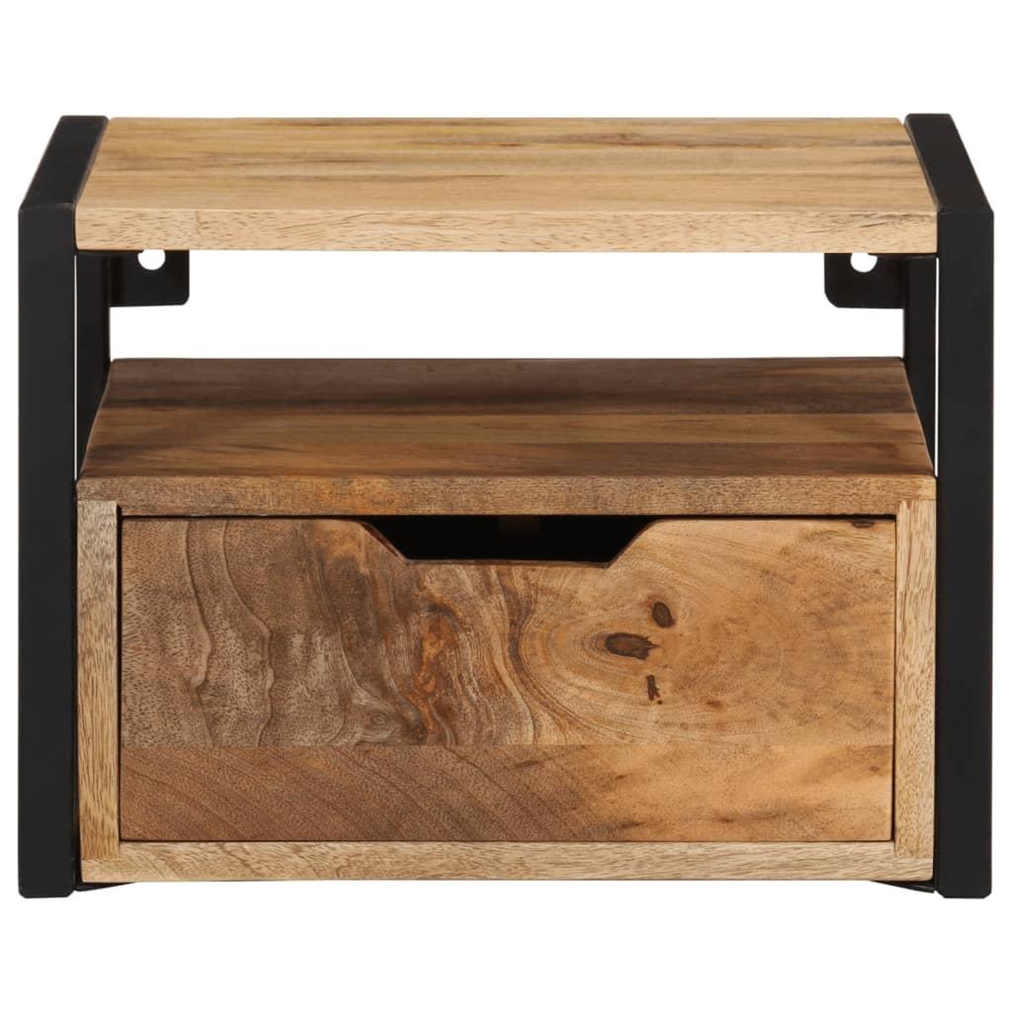 Voir la diapositive 3 : VIDAXL Table de chevet murale 35x35x25 cm bois d'acacia solide