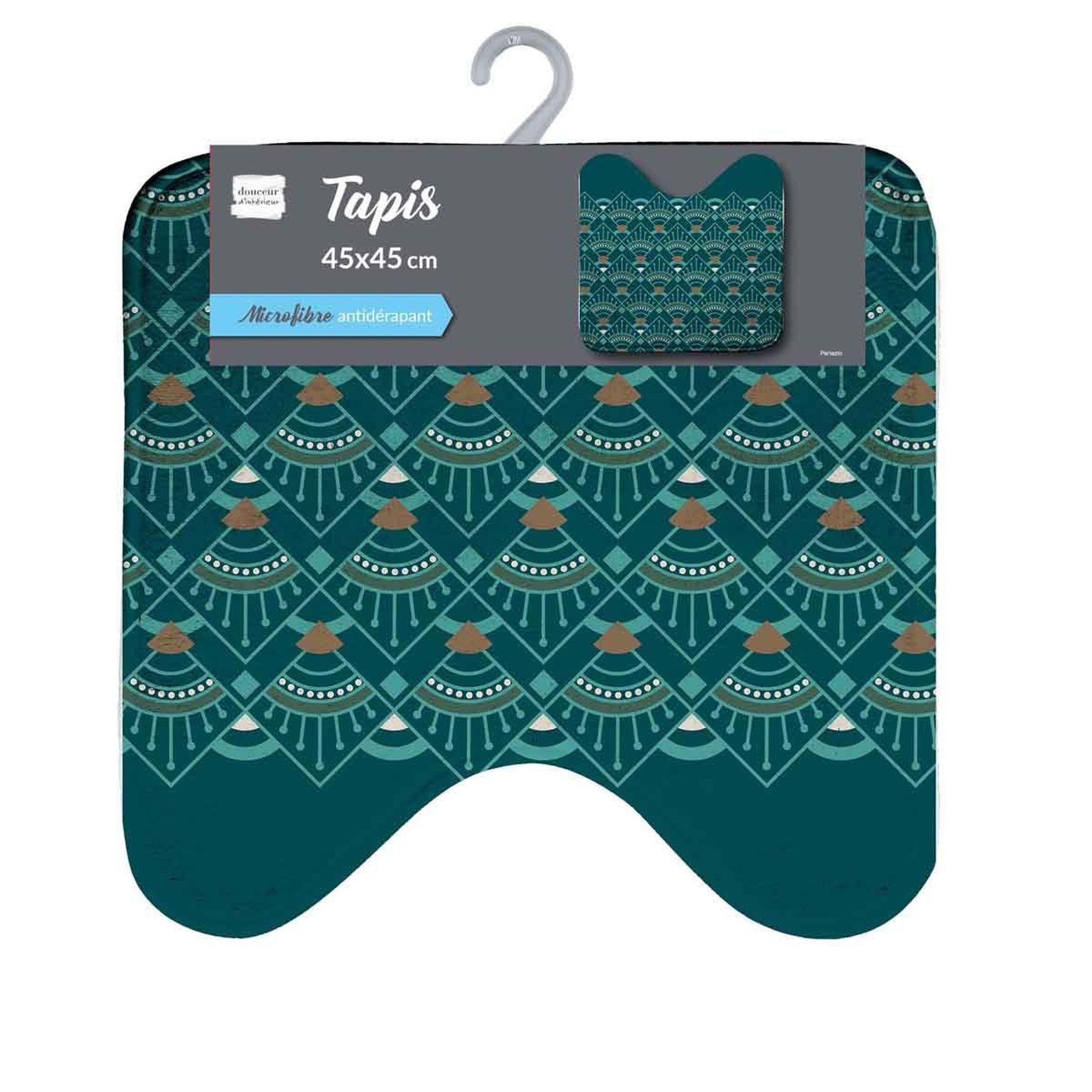 Voir la diapositive 2 : Douceur d'Intérieur Tapis wc imprimé  imperia  45x45cm vert