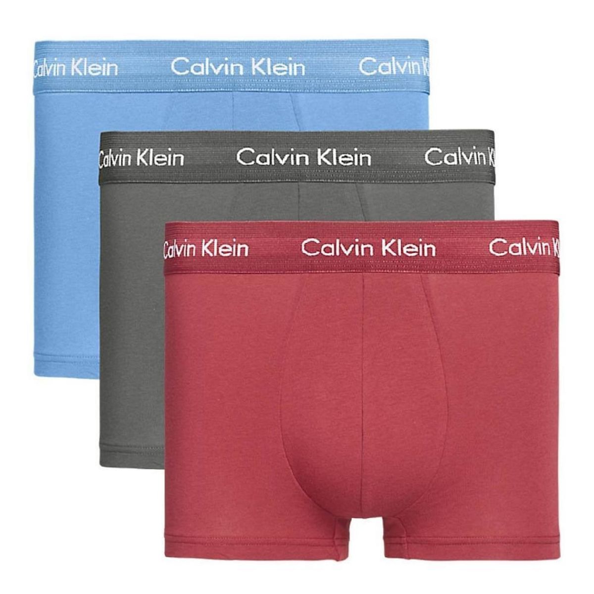 CALVIN KLEIN JEANS x3 Boxers Bleu/Kaki/ Homme Calvin Klein  ow Rise