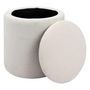 Voir la diapositive 3 : ATMOSPHERA Pouf de rangement en bouclette - Blanc