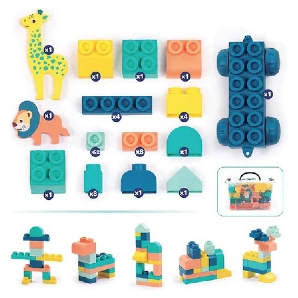 LUDI briqui jeu de briques colorées