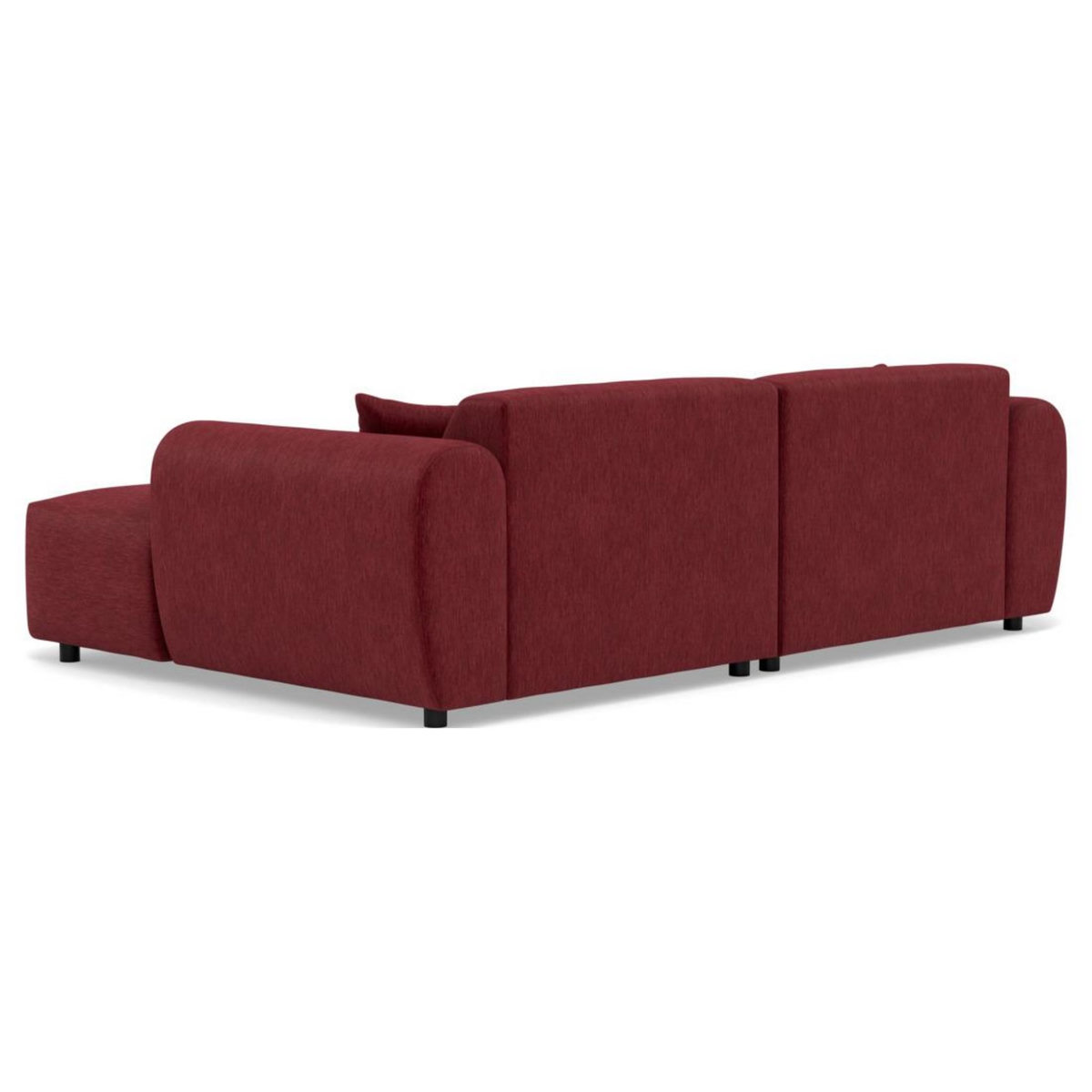 LISA DESIGN Aumance - canapé droit 4 places avec double méridienne assise profonde en velours texturé