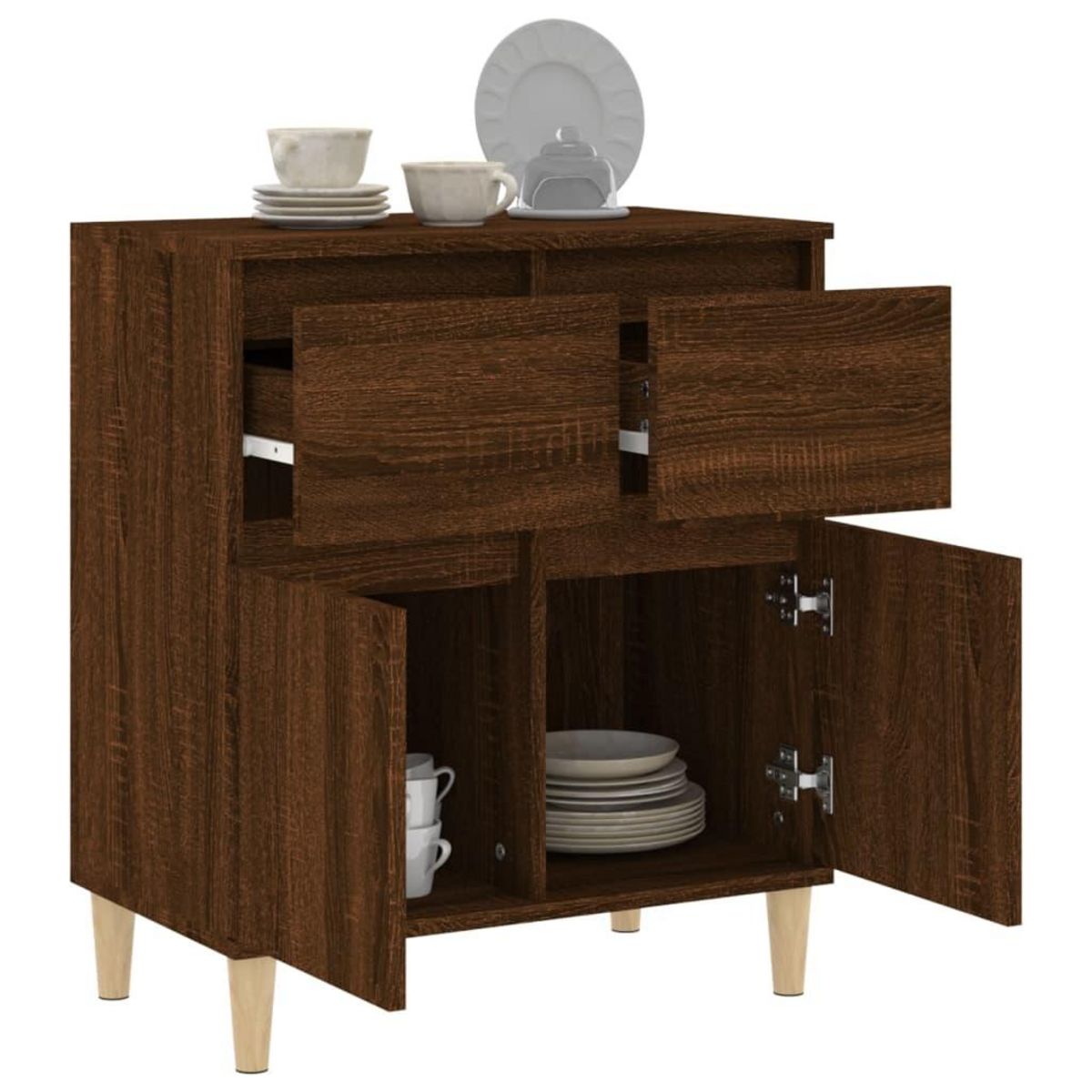 VIDAXL Buffet Chene marron 60x35x70 cm Bois d'ingenierie