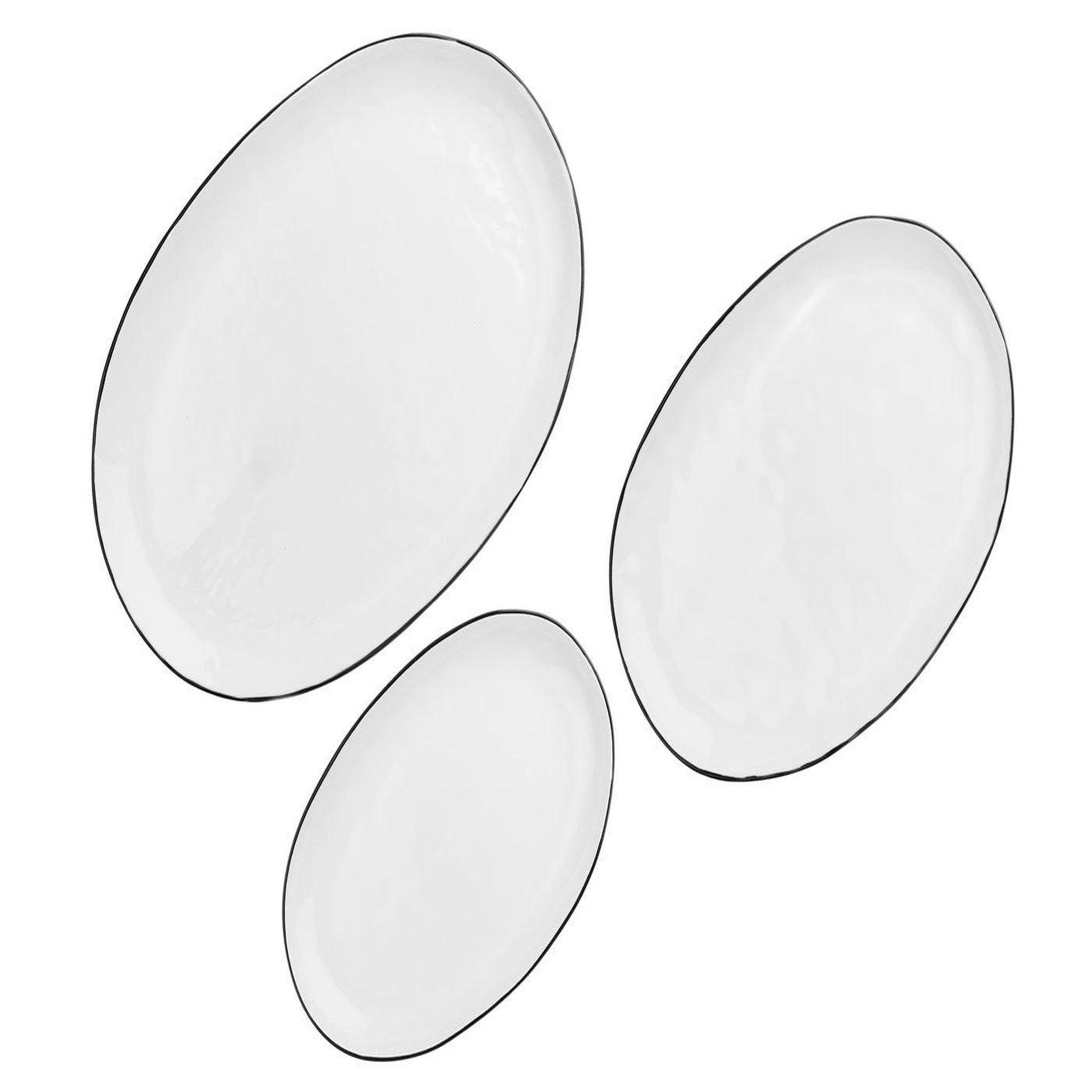 BJORN Plateau de service pure - 3 pièces - blanc neige