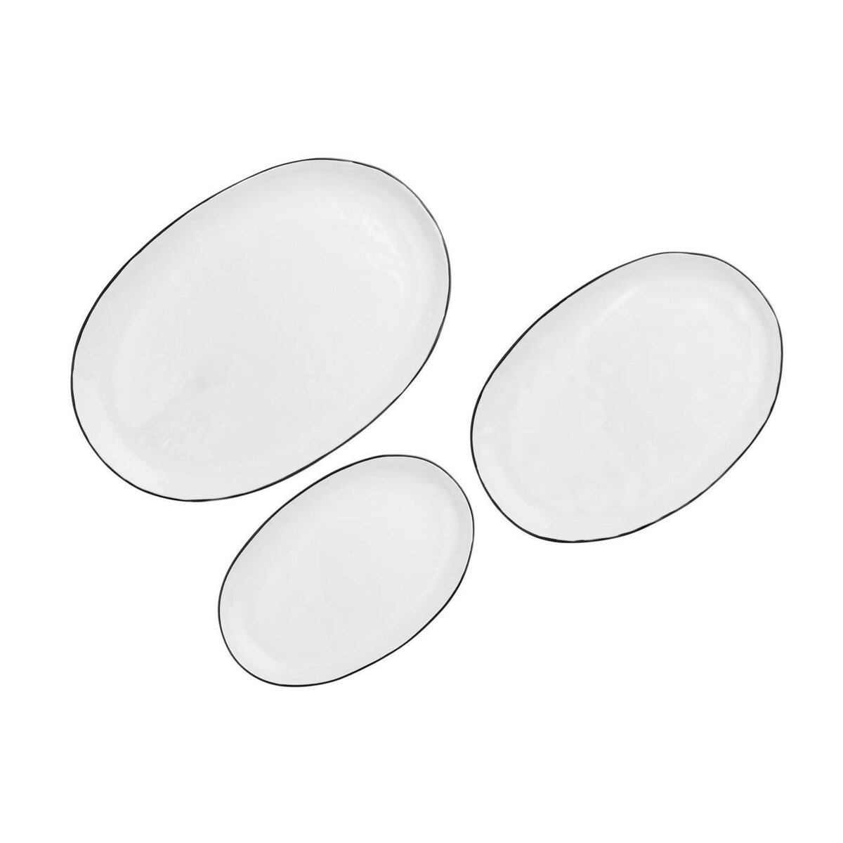 BJORN Plateau de service PURE - 3 pièces - Blanc Neige