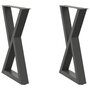 Voir la diapositive 2 : VIDAXL Pieds de table a manger 2 pcs anthracite 50x(72-73,3)cm