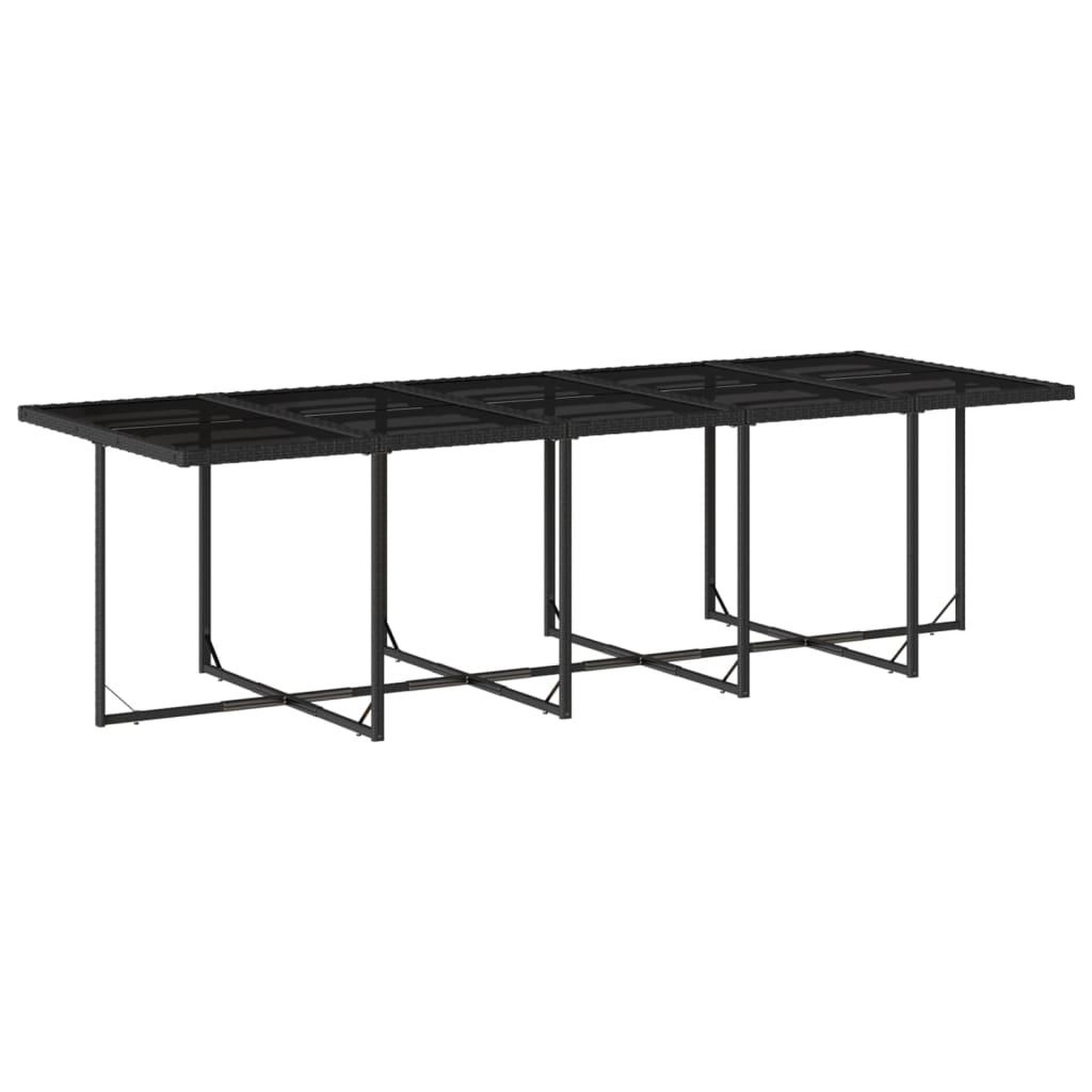 Voir la diapositive 5 : VIDAXL Ensemble a manger de jardin 11 pcs coussins noir resine tressee