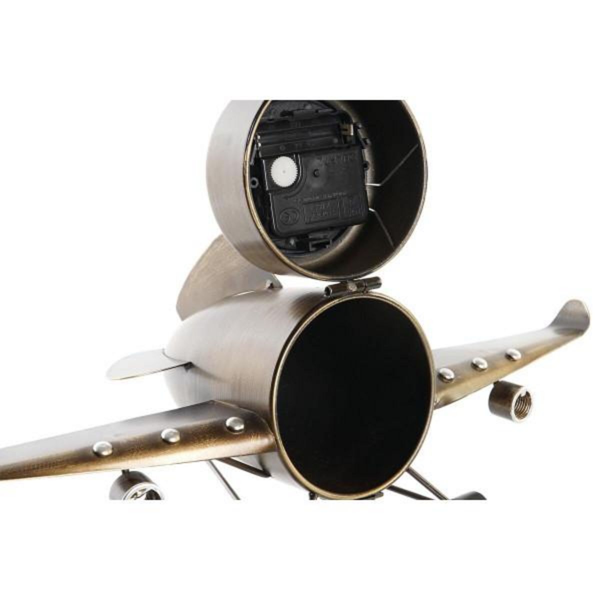 AAAAA Horloge de table DKD Home Decor 42 x 23 x 14 cm Avion Fer (2 Unités)