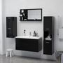 Voir la diapositive 4 : VIDAXL Miroir de salle de bain noir 90x10,5x45 cm bois d'ingenierie