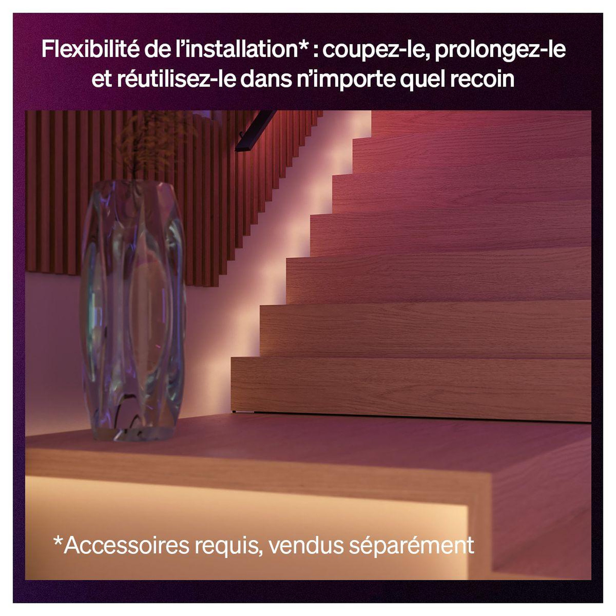 Voir la diapositive 5 : PHILIPS HUE Bandeau led flux strip light 3m white&color gradient