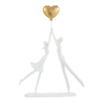 Paris Prix Statuette Déco Couple Debout  Cœur  37cm Blanc