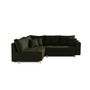 Voir la diapositive 6 : LISA DESIGN Rune - canapé d'angle - avec pouf d'appoint - 4 places - style scandinave - gauche