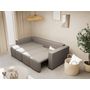 Voir la diapositive 2 : BEST MOBILIER Daryl - canapé d'angle réversible 4 places convertible avec coffre en tissu texturé