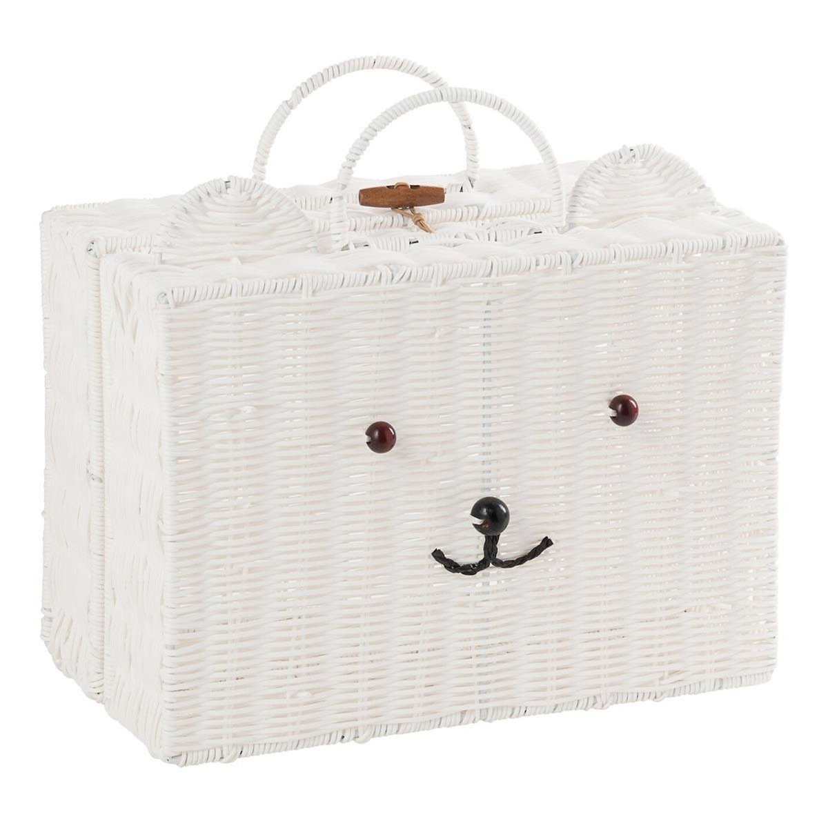 Paris Prix Valise Déco Enfant Ours  Napoleon  35cm Blanc