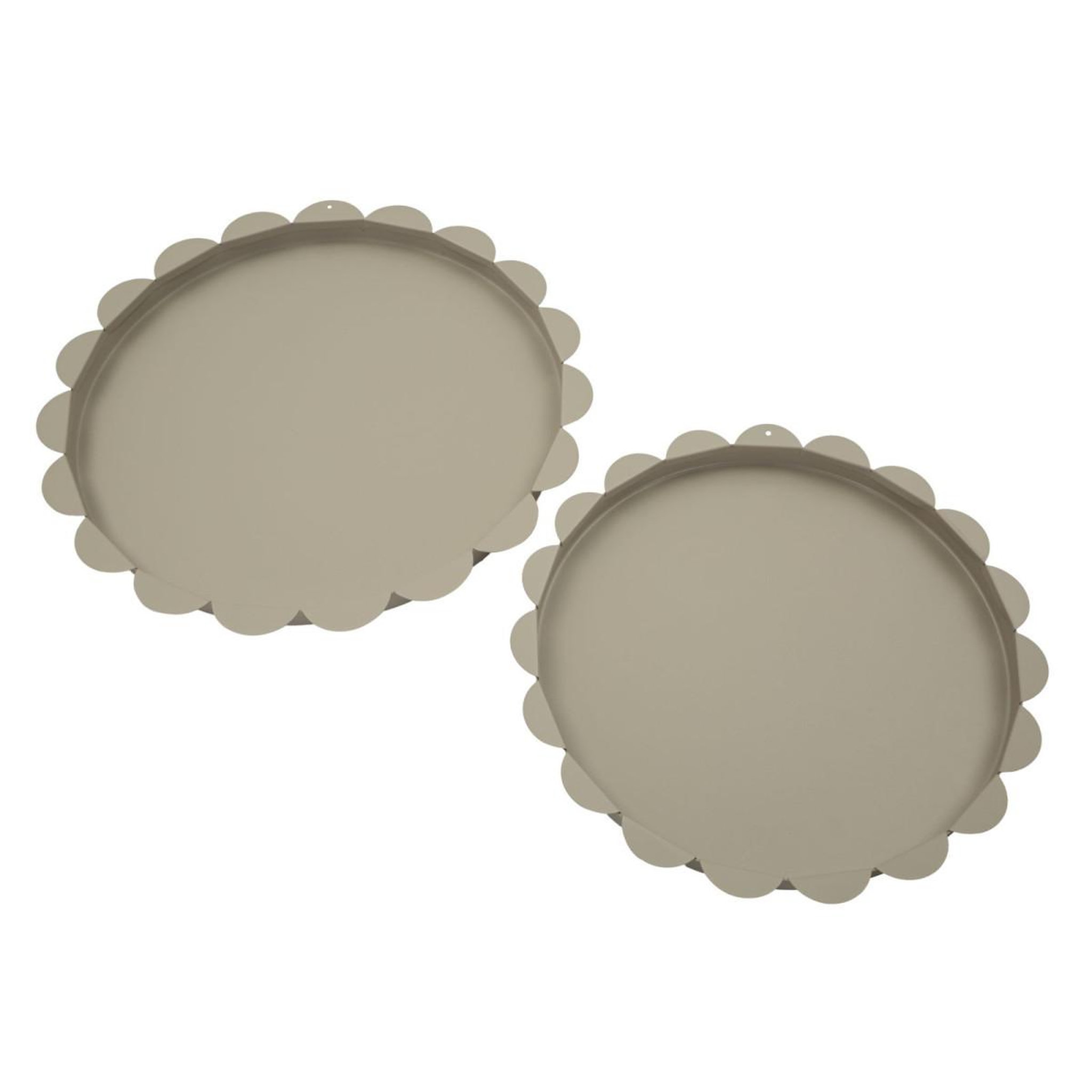 Voir la diapositive 2 : Paris Prix Lot de 2 plateaux déco  saturn  33cm taupe
