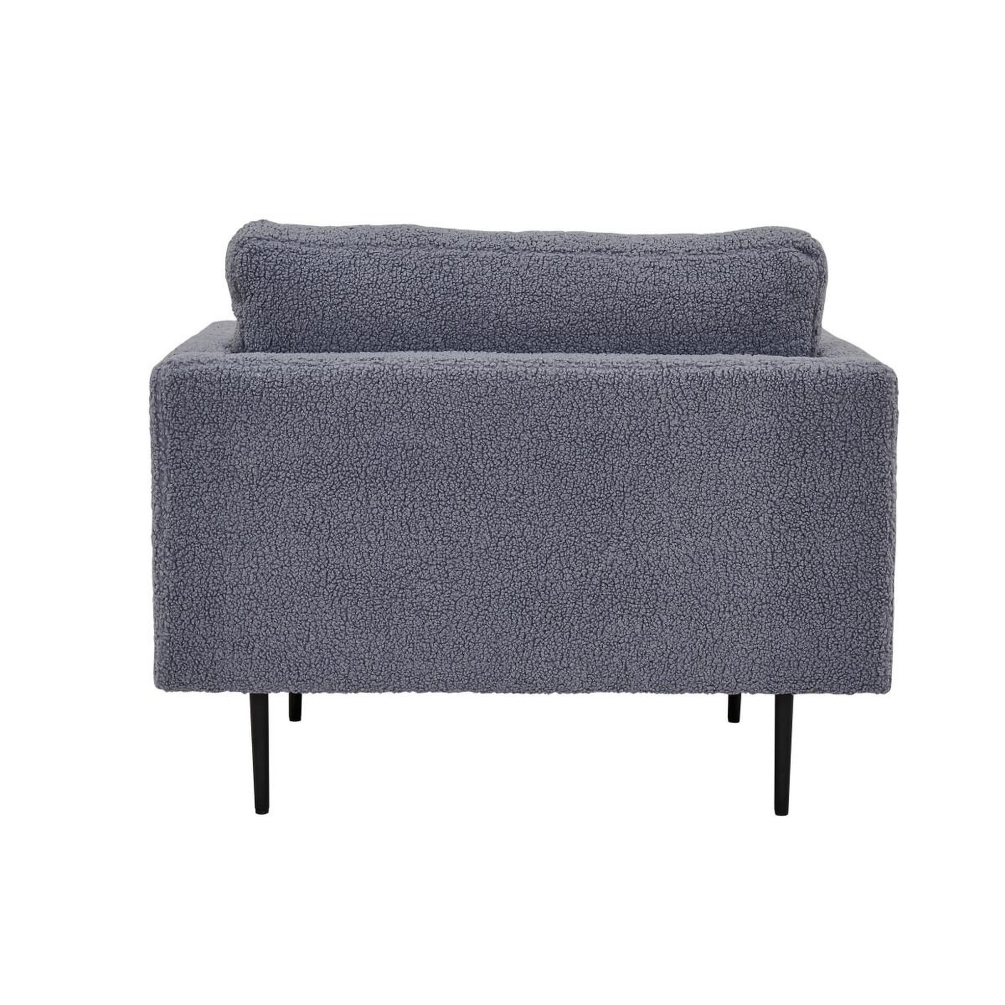 Voir la diapositive 3 : Paris Prix Fauteuil design bouclette  boom  110cm gris foncé