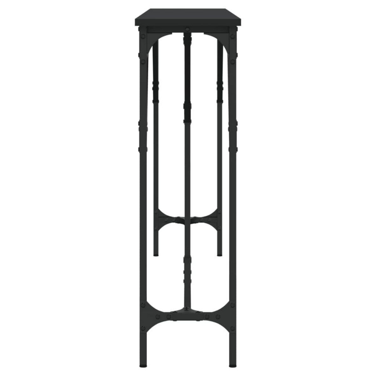 VIDAXL Table console noir 180x23x75 cm bois d'ingenierie