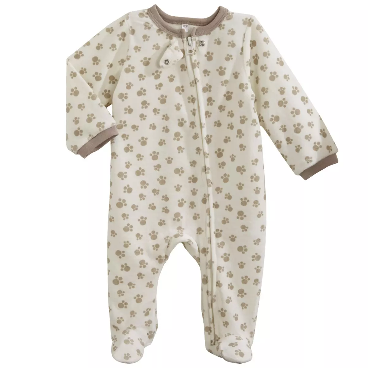 IN EXTENSO Pyjama velours zippé bébé