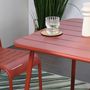Voir la diapositive 5 : CONCEPT USINE Table salon de jardin repas 4 places 70x70cm terracotta BERGAME