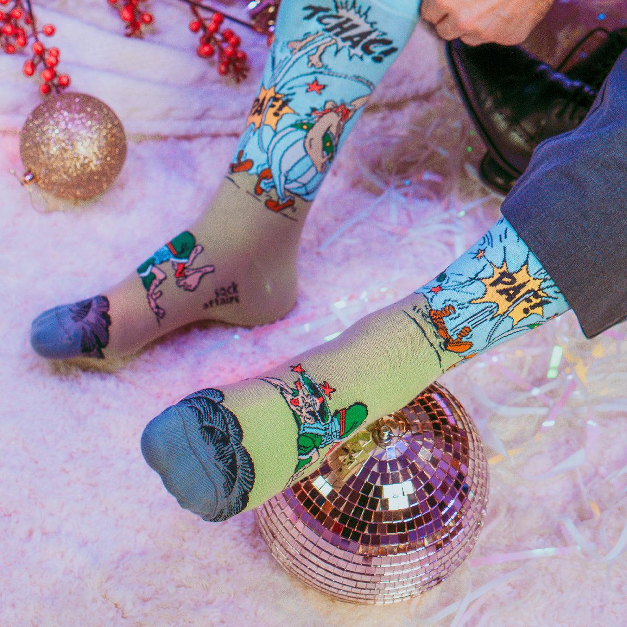 Voir la diapositive 2 : SOCK AFFAIRS Chaussettes astérix, la bataille