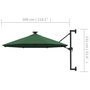 Voir la diapositive 6 : VIDAXL Parasol mural de jardin avec LED 300 cm vert